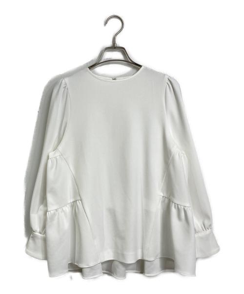 BARNEYS NEWYORK（バーニーズ・ニューヨーク）BARNEYS NEWYORK (バーニーズ・ニューヨーク) ウォッシャブル バックティアードブラウス　日本 ホワイト サイズ:FREEの古着・服飾アイテム
