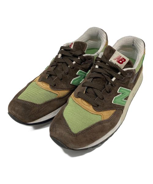 NEW BALANCE（ニューバランス）NEW BALANCE (ニューバランス) ローカットスニーカー ブラウン×グリーン サイズ:US 8.5の古着・服飾アイテム