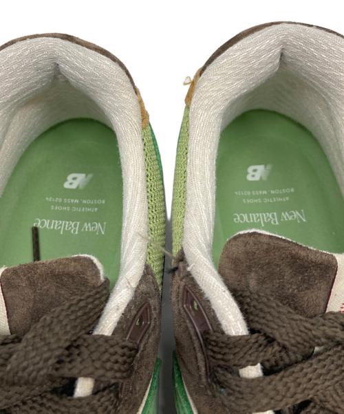 NEW BALANCE（ニューバランス）NEW BALANCE (ニューバランス) ローカットスニーカー ブラウン×グリーン サイズ:US 8.5の古着・服飾アイテム