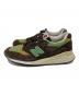 NEW BALANCE (ニューバランス) ローカットスニーカー ブラウン×グリーン サイズ:US 8.5：9000円