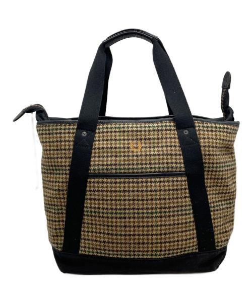 FRED PERRY（フレッドペリー）FRED PERRY (フレッドペリー) MOON社製生地ハウンドトゥーストートバッグ ベージュ サイズ:実寸参照の古着・服飾アイテム