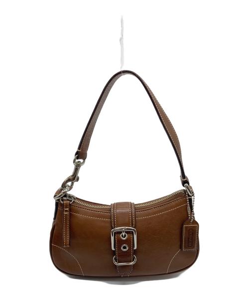 COACH（コーチ）COACH (コーチ) ワンショルダーバッグ　レザーバッグ ブラウン サイズ:実寸参照の古着・服飾アイテム