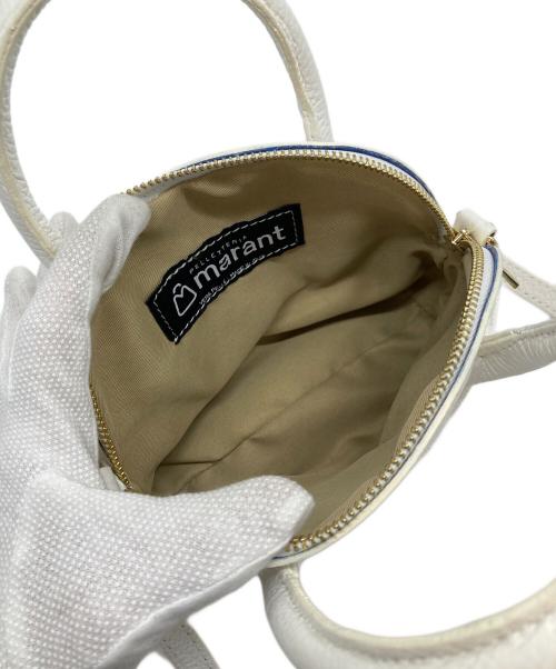 MARANT（マラント）MARANT (マラント) MINI ハンドバッグ　ミニショルダー ホワイト×ベージュ サイズ:実寸参照の古着・服飾アイテム