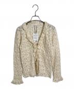 CODE Aコードエー）の古着「Re fluffy lace blouse ブラウス　レースブラウス」｜ベージュ