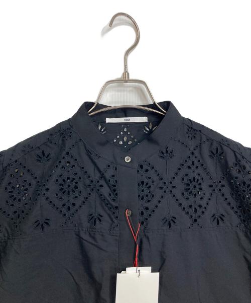 ticca（ティッカ）TICCA (ティッカ) レースフレンチシャツ　タグ付き ブラック サイズ:FREEの古着・服飾アイテム