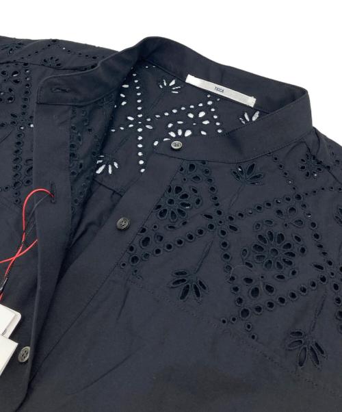 ticca（ティッカ）TICCA (ティッカ) レースフレンチシャツ　タグ付き ブラック サイズ:FREEの古着・服飾アイテム