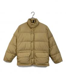 THE NORTH FACE（ザ ノース フェイス）の古着「70's-80's ダウンジャケット　TALONジップ　ダブルジップ　スナップボタン　ベージュ　オレンジ　USA製　64クロス　ドローコード」｜ベージュ