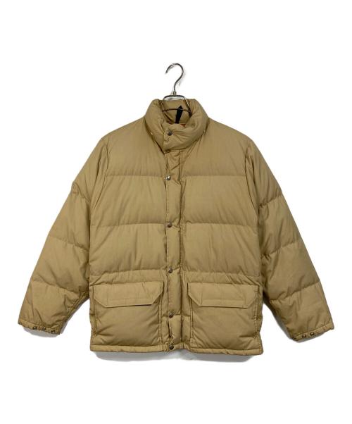 THE NORTH FACE（ザ ノース フェイス）THE NORTH FACE (ザ ノース フェイス) 70's-80's ダウンジャケット　TALONジップ　ダブルジップ　スナップボタン　ベージュ　オレンジ　USA製　64クロス　ドローコード ベージュ サイズ:Sの古着・服飾アイテム