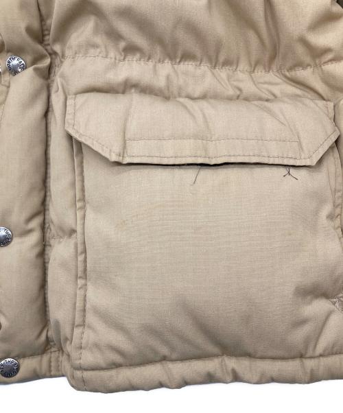THE NORTH FACE（ザ ノース フェイス）THE NORTH FACE (ザ ノース フェイス) 70's-80's ダウンジャケット　TALONジップ　ダブルジップ　スナップボタン　ベージュ　オレンジ　USA製　64クロス　ドローコード ベージュ サイズ:Sの古着・服飾アイテム