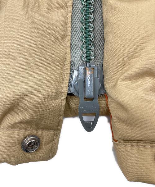 THE NORTH FACE（ザ ノース フェイス）THE NORTH FACE (ザ ノース フェイス) 70's-80's ダウンジャケット　TALONジップ　ダブルジップ　スナップボタン　ベージュ　オレンジ　USA製　64クロス　ドローコード ベージュ サイズ:Sの古着・服飾アイテム