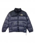 THE NORTH FACEザ ノース フェイス）の古着「90's ヌプシジャケット　ブラック　ネイビー　ドローコード」｜ネイビー