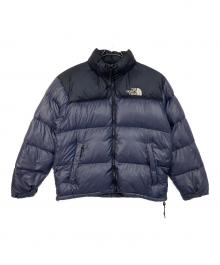 THE NORTH FACE（ザ ノース フェイス）の古着「90's ヌプシジャケット　ブラック　ネイビー　ドローコード」｜ネイビー