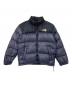 THE NORTH FACE（ザ ノース フェイス）の古着「90's ヌプシジャケット　ブラック　ネイビー　ドローコード」｜ネイビー