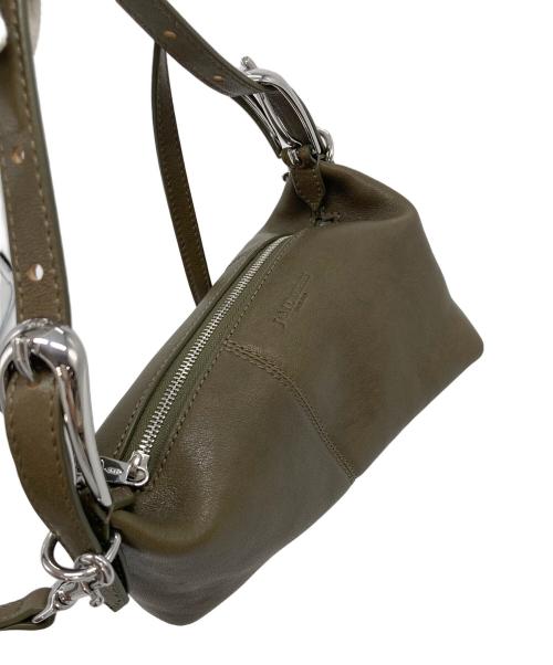 J&M DAVIDSON（ジェイ＆エム デヴィッドソン）J&M DAVIDSON (ジェイ＆エム デヴィッドソン) TWIST バッグ　ハンドバッグ　ショルダーバッグ　2WAYバッグ オリーブ サイズ:実寸参照の古着・服飾アイテム