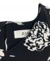 中古・古着 JENNE (ジェンヌ) Luxe フレアワンピース　花柄 ブラック×ホワイト サイズ:M：7000円