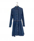 POLO RALPH LAURENポロ・ラルフローレン）の古着「デニムシャツワンピース　コットンワンピース　ロングワンピース」｜インディゴ