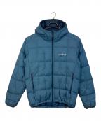 mont-bellモンベル）の古着「ネージュダウン パーカ　ブルー　フード　ドローコード」｜グリーン