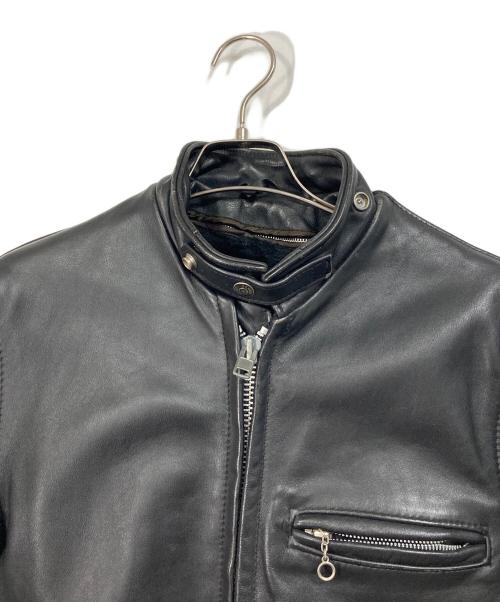 Schott（ショット）Schott (ショット) ライナー付シングルライダースジャケット　アウター　USA製 ブラック サイズ:34の古着・服飾アイテム