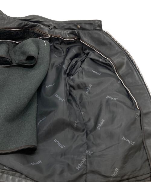 Schott（ショット）Schott (ショット) ライナー付シングルライダースジャケット　アウター　USA製 ブラック サイズ:34の古着・服飾アイテム