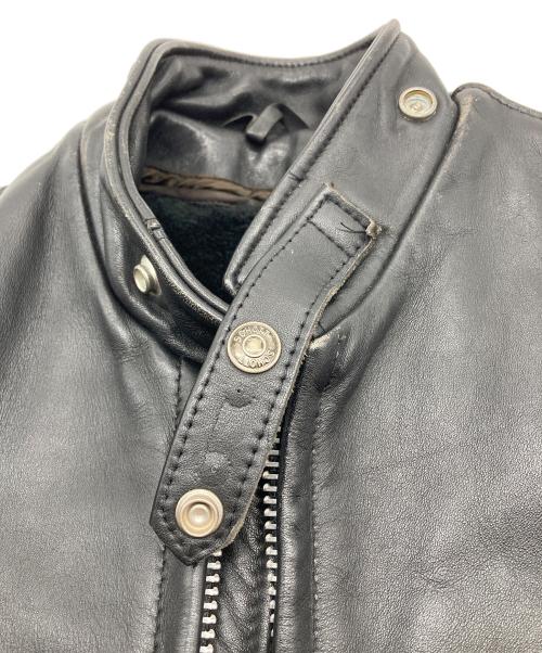 Schott（ショット）Schott (ショット) ライナー付シングルライダースジャケット　アウター　USA製 ブラック サイズ:34の古着・服飾アイテム