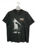 FRUIT OF THE LOOMフルーツオブザルーム）の古着「【古着】バンドTシャツ　95年 U2 rattle and hum」｜ブラック