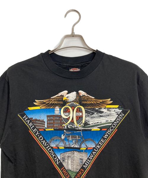 HARLEY-DAVIDSON（ハーレーダビッドソン）HARLEY-DAVIDSON (ハーレーダビッドソン) 【古着】ヴィンテージTシャツ　90s コピーライト有 ブラック サイズ:Mの古着・服飾アイテム
