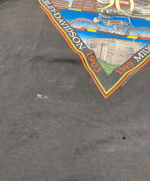 HARLEY-DAVIDSON（ハーレーダビッドソン）HARLEY-DAVIDSON (ハーレーダビッドソン) 【古着】ヴィンテージTシャツ　90s コピーライト有 ブラック サイズ:Mの古着・服飾アイテム