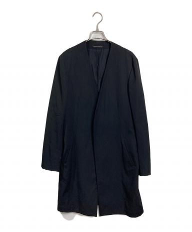 ヨウジヤマモトプールオム ウールギャバ フード付き ロングコート 中古・古着通販】Yohji Yamamoto pour homme (ヨウジヤマモト