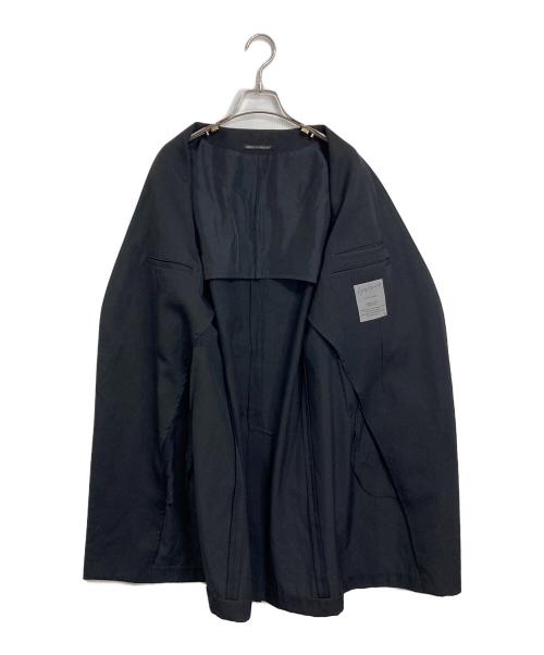 Yohji Yamamoto pour homme（ヨウジヤマモト プールオム）Yohji Yamamoto pour homme (ヨウジヤマモト プールオム) ウールギャバジン ノーカラー コート　15SS ブラック サイズ:2の古着・服飾アイテム