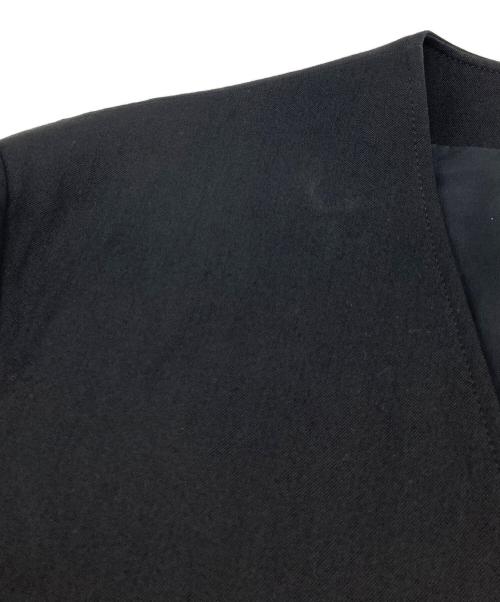 Yohji Yamamoto pour homme（ヨウジヤマモト プールオム）Yohji Yamamoto pour homme (ヨウジヤマモト プールオム) ウールギャバジン ノーカラー コート　15SS ブラック サイズ:2の古着・服飾アイテム