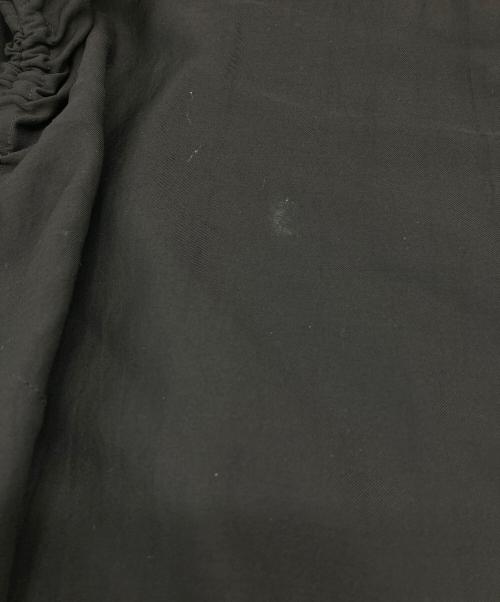YOHJI YAMAMOTO（ヨウジヤマモト）YOHJI YAMAMOTO (ヨウジヤマモト) Cu/W HIGH TWISTED GABARDINE SIDE GATHER DETAIL COAT A 25SS ブラック サイズ:実寸参照の古着・服飾アイテム