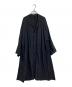 YOHJI YAMAMOTO（ヨウジヤマモト）の古着「Cu/W HIGH TWISTED GABARDINE SIDE GATHER DETAIL COAT A 25SS」｜ブラック