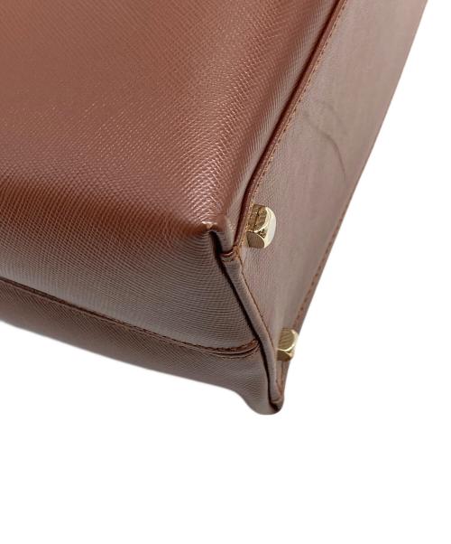 Ferragamo（フェラガモ）Ferragamo (フェラガモ) ガンチーニ2WAYバッグ　ショルダーバッグ　ハンドバッグ　セレモニー　イタリア製 ブラウン サイズ:実寸参照の古着・服飾アイテム