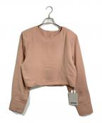 pasteripパセリ）の古着「Acetate power shoulder top」｜ピンク