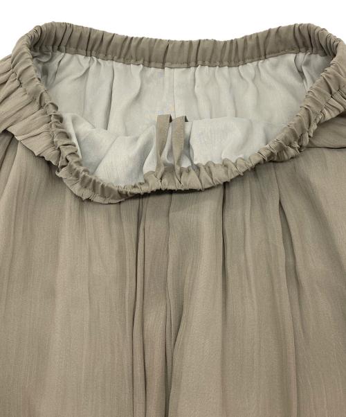 BEARDSLEY（ビアズリー）BEARDSLEY (ビアズリー) シワシフォンギャザーパンツ　ワイドパンツ　日本製 グリーン サイズ:2 未使用品の古着・服飾アイテム