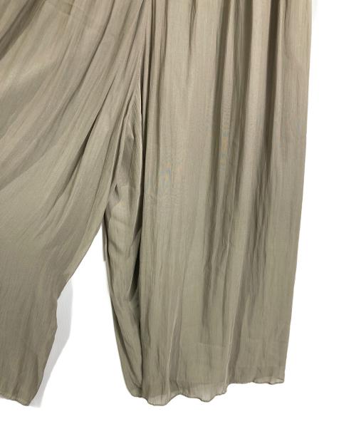 BEARDSLEY（ビアズリー）BEARDSLEY (ビアズリー) シワシフォンギャザーパンツ　ワイドパンツ　日本製 グリーン サイズ:2 未使用品の古着・服飾アイテム