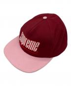 SUPREMEシュプリーム）の古着「Underline 5 panel Cap」｜レッド×ピンク
