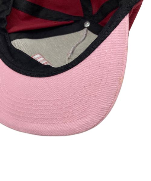 SUPREME（シュプリーム）Supreme (シュプリーム) Underline 5 panel Cap レッド×ピンク サイズ:実寸参照の古着・服飾アイテム