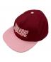 Supreme（シュプリーム）の古着「Underline 5 panel Cap」｜レッド×ピンク