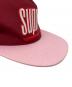 中古・古着 Supreme (シュプリーム) Underline 5 panel Cap レッド×ピンク サイズ:実寸参照：7000円