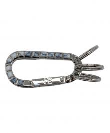 uniform experiment（ユニフォームエクスペリメント）の古着「MARBLED STONE CARABINER マーブルドストーン　カラビナ　キーホルダー　日本製」｜シルバー×グレー