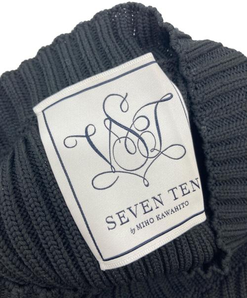 SEVEN TEN by MIHO KAWAHITO（セブン テン バイ ミホ カワヒト）SEVEN TEN by MIHO KAWAHITO (セブン テン バイ ミホ カワヒト) ボリュームスリーブニット ブラック サイズ:Mの古着・服飾アイテム