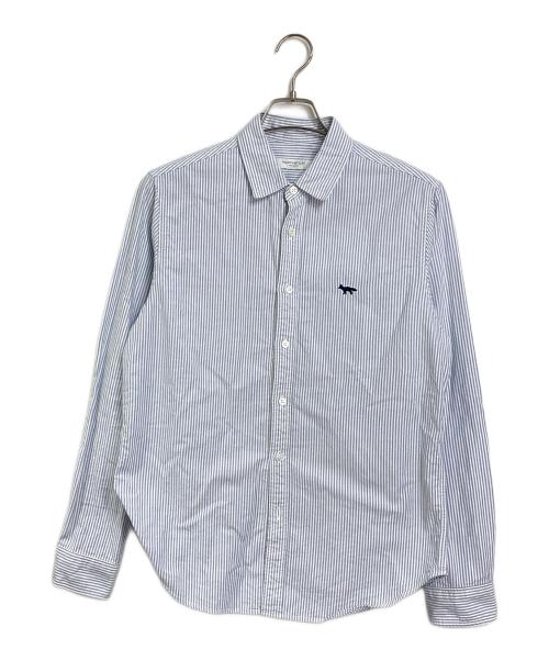 maison kitsune（メゾンキツネ）maison kitsune (メゾンキツネ) JP EXCLUSIVE OXFORD SHIRT ブルー×ホワイト サイズ:Sの古着・服飾アイテム
