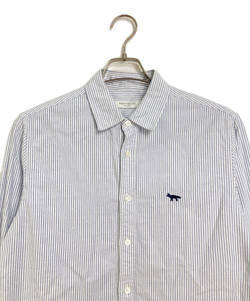 maison kitsune（メゾンキツネ）maison kitsune (メゾンキツネ) JP EXCLUSIVE OXFORD SHIRT ブルー×ホワイト サイズ:Sの古着・服飾アイテム