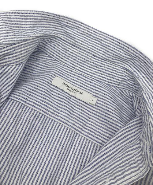 maison kitsune（メゾンキツネ）maison kitsune (メゾンキツネ) JP EXCLUSIVE OXFORD SHIRT ブルー×ホワイト サイズ:Sの古着・服飾アイテム