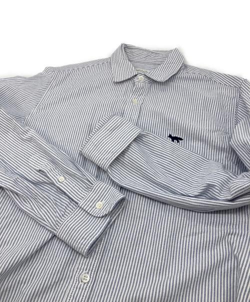 maison kitsune（メゾンキツネ）maison kitsune (メゾンキツネ) JP EXCLUSIVE OXFORD SHIRT ブルー×ホワイト サイズ:Sの古着・服飾アイテム