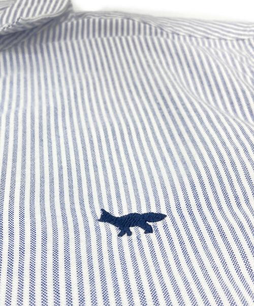 maison kitsune（メゾンキツネ）maison kitsune (メゾンキツネ) JP EXCLUSIVE OXFORD SHIRT ブルー×ホワイト サイズ:Sの古着・服飾アイテム