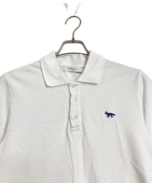 maison kitsune（メゾンキツネ）MAISON KITSUNE (メゾンキツネ) フォックスヘッド レギュラー ポロ ホワイト サイズ:Sの古着・服飾アイテム
