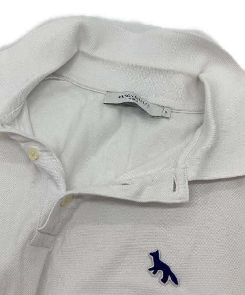 maison kitsune（メゾンキツネ）MAISON KITSUNE (メゾンキツネ) フォックスヘッド レギュラー ポロ ホワイト サイズ:Sの古着・服飾アイテム