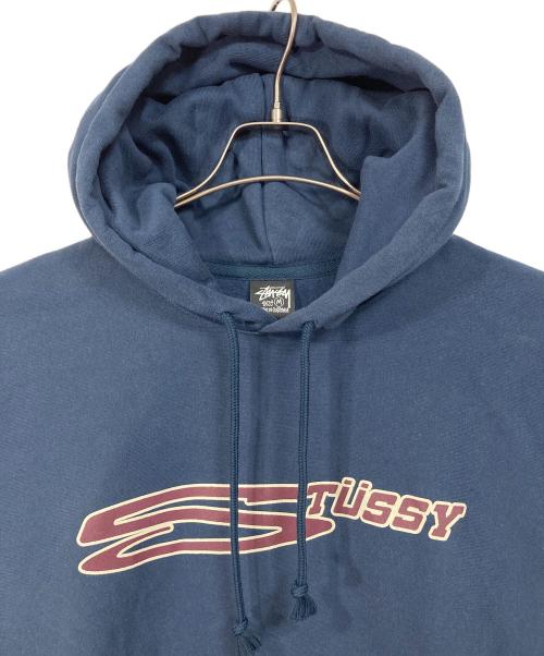 stussy（ステューシー）stussy (ステューシー) Stretch Hoodie ストレッチフーディ　パーカー　25AW 裏起毛 ネイビー サイズ:Mの古着・服飾アイテム
